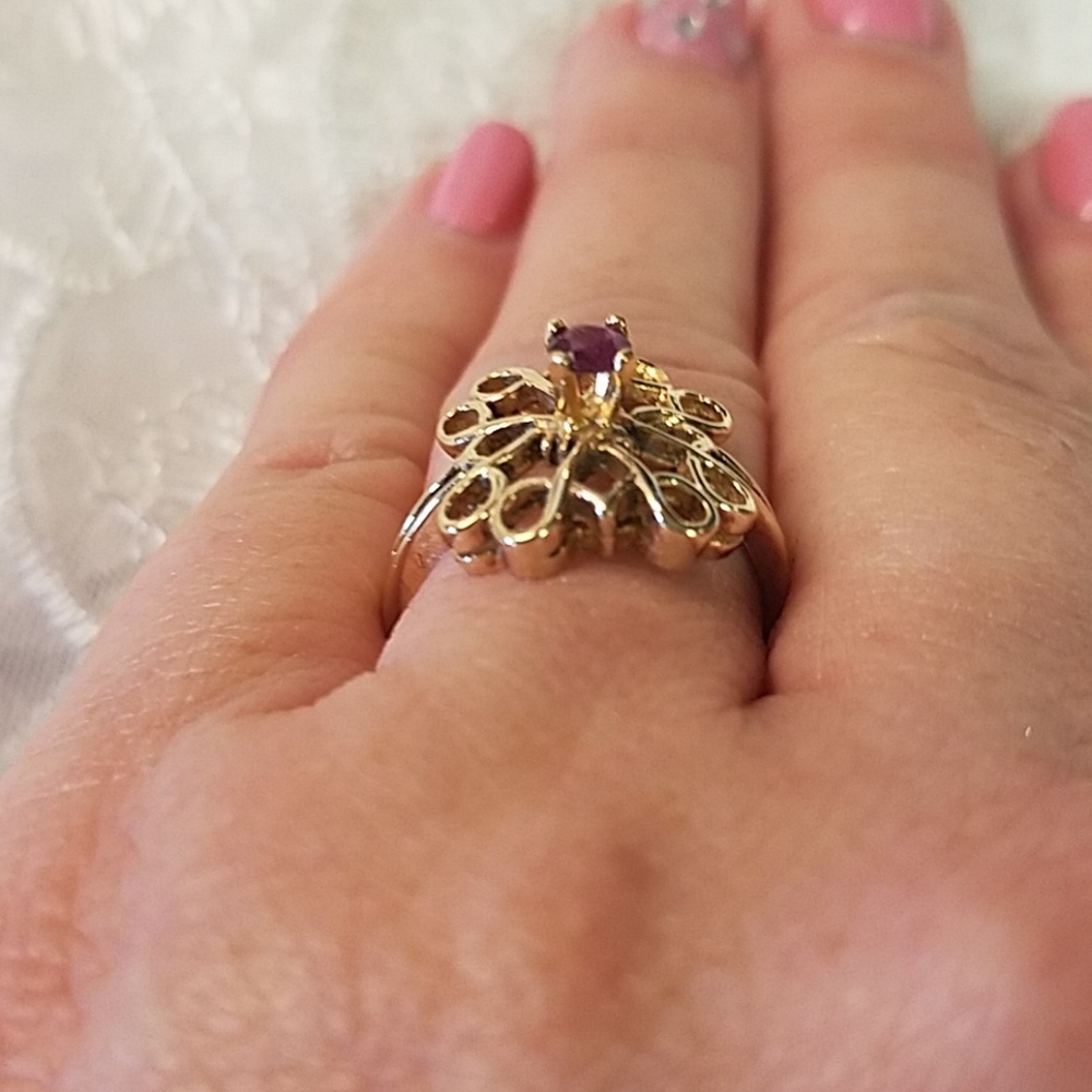 Sterling Silver Ruby Ring - image 3